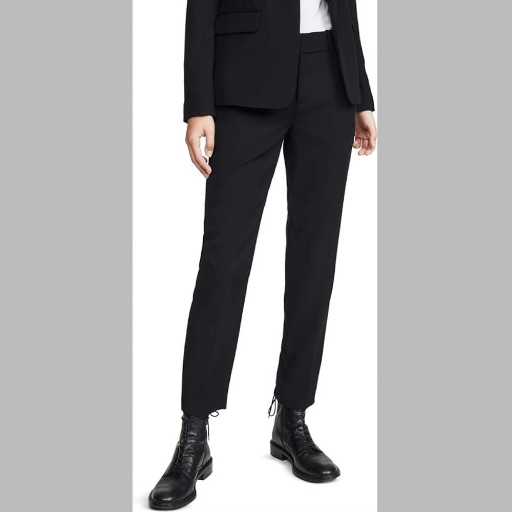 Vince Soft Tailored Ankle Trouser in Black size 16